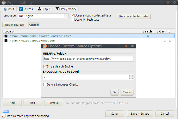 Custom Sources