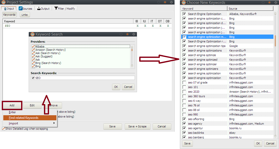 Keyword Scraping