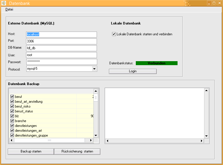 Abb. Datenbankfenste